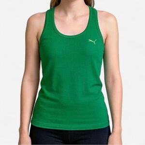 Puma Workout Tank Top, Green - Size large